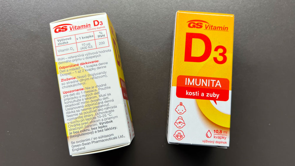 GS vitamín D3 kvapky