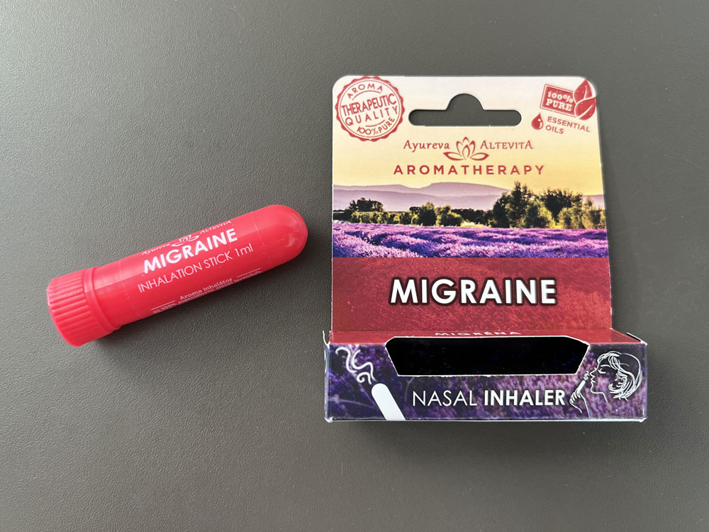 Nosný inhalátor na migrénu