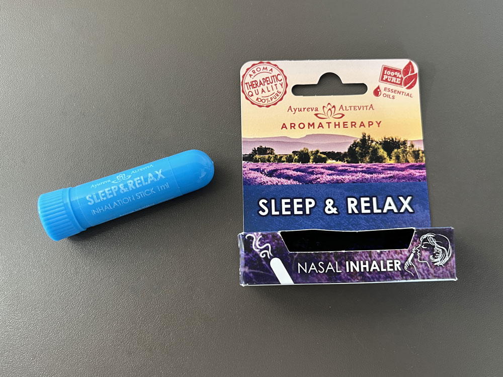 Nosný inhalátor pre spánok a relax