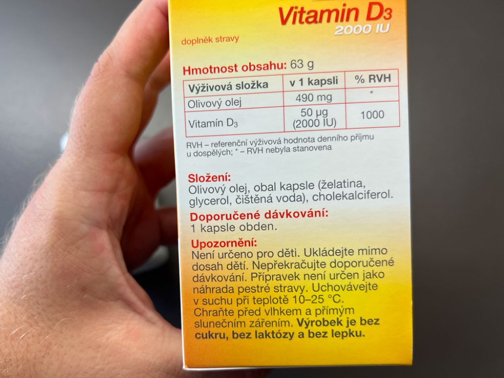 Vitamín D zloženie